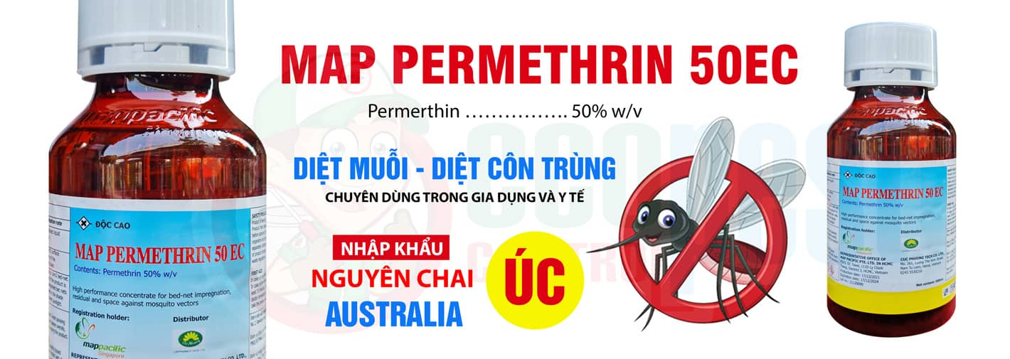 Thuốc diệt muỗi Map Permethrin 50EC nhập khẩu nguyên chai tại Úc