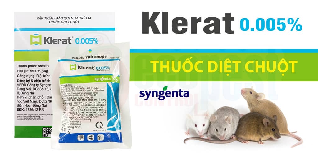 Thuốc diệt chuột Klerat 0.005% Syngenta Thụy Sĩ