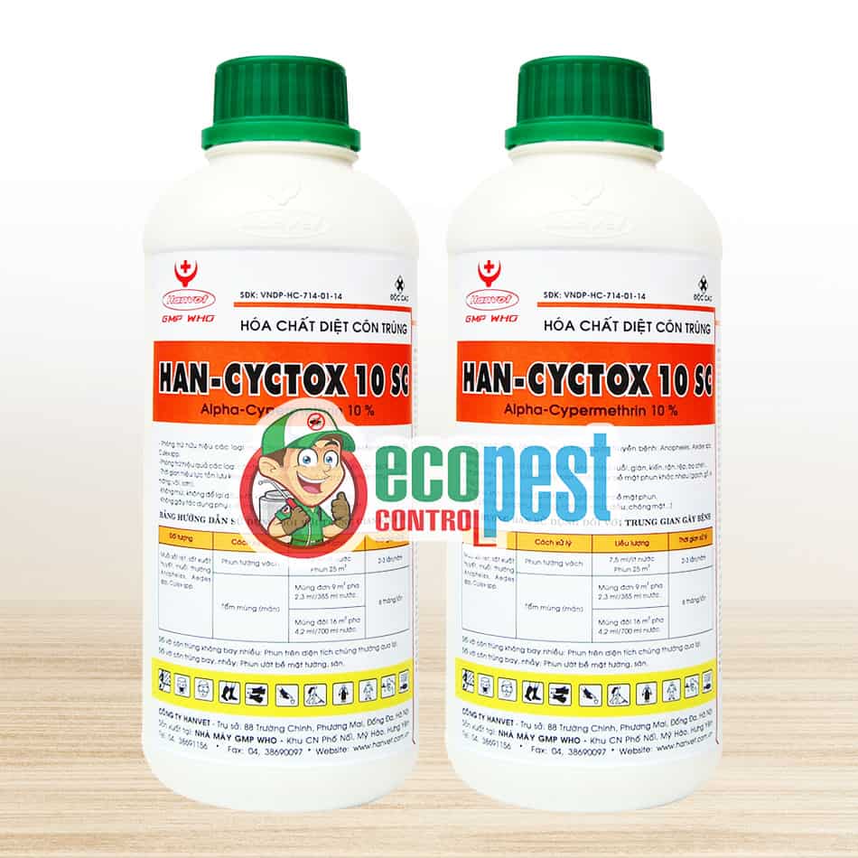 Han Cyctox 10SC thuốc diệt trừ muỗi, gián, ruồi, kiến của Hanvet